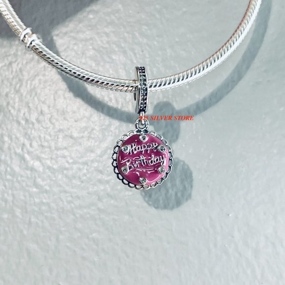 Brand new Pandora Pink Birthday Cake Dangle Charm 798888C01 - Picture 4 of 10